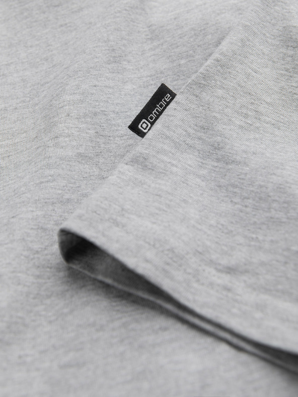 Ombre Clothing Сива мъжка основна тениска Ombre Clothing