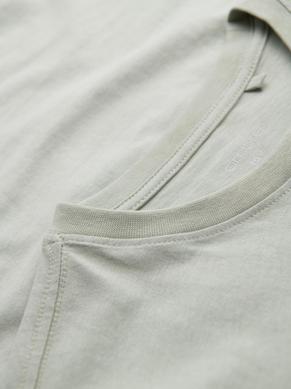 Ombre Clothing Мъжка свободна тениска с джоб Зелено облекло Ombre