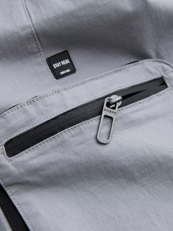 Ombre Clothing Светлосиви мъжки товарни панталони Ombre Clothing