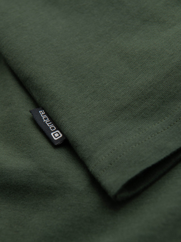 Ombre Clothing Зелена мъжка тениска с джоб Ombre Clothing