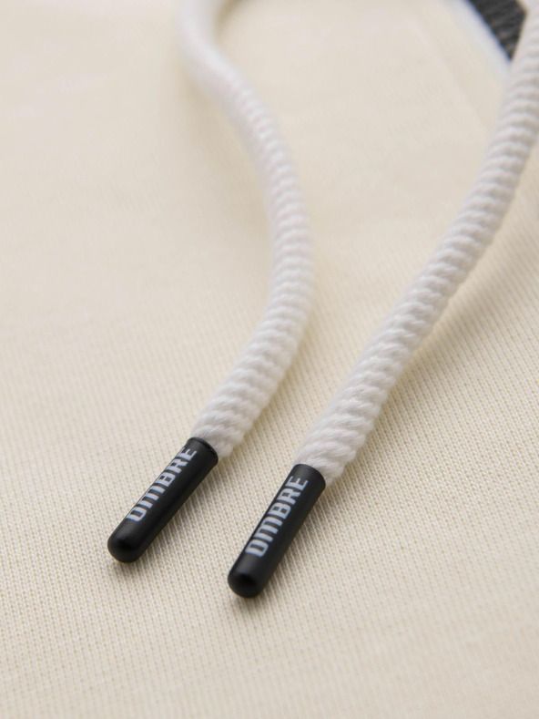 Ombre Clothing Кремав мъжки основен суичър с цип Ombre Clothing