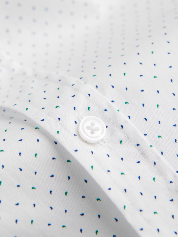 Ombre Clothing Бяла мъжка риза от памук Ombre Clothing