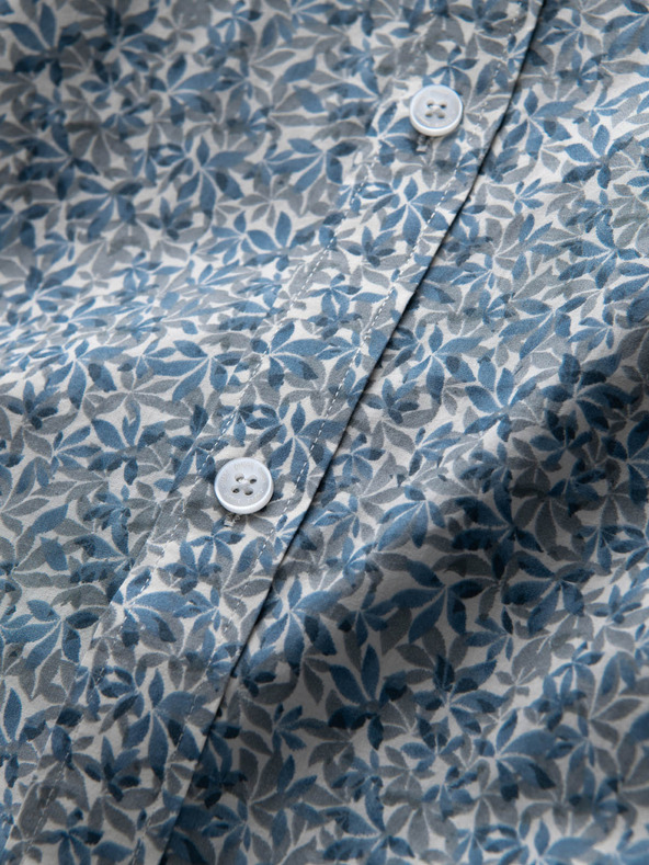 Ombre Clothing Синя мъжка риза с шарка Ombre Clothing