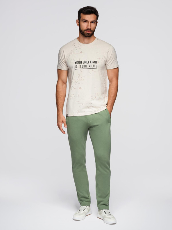 Ombre Clothing Зелено мъжко долнище Ombre Clothing