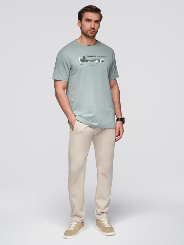 Ombre Clothing Бежово мъжко долнище Ombre Облекло