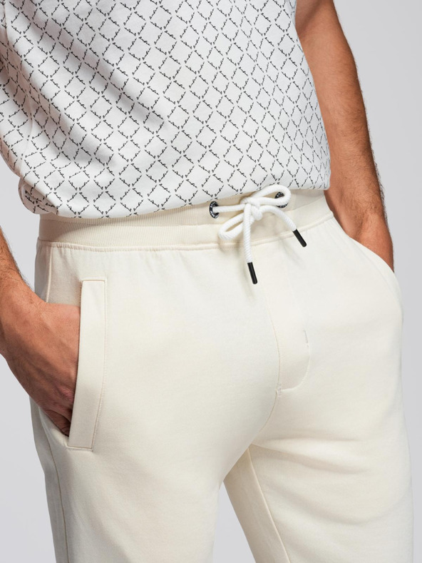 Ombre Clothing Кремави мъжко долнище Ombre Clothing