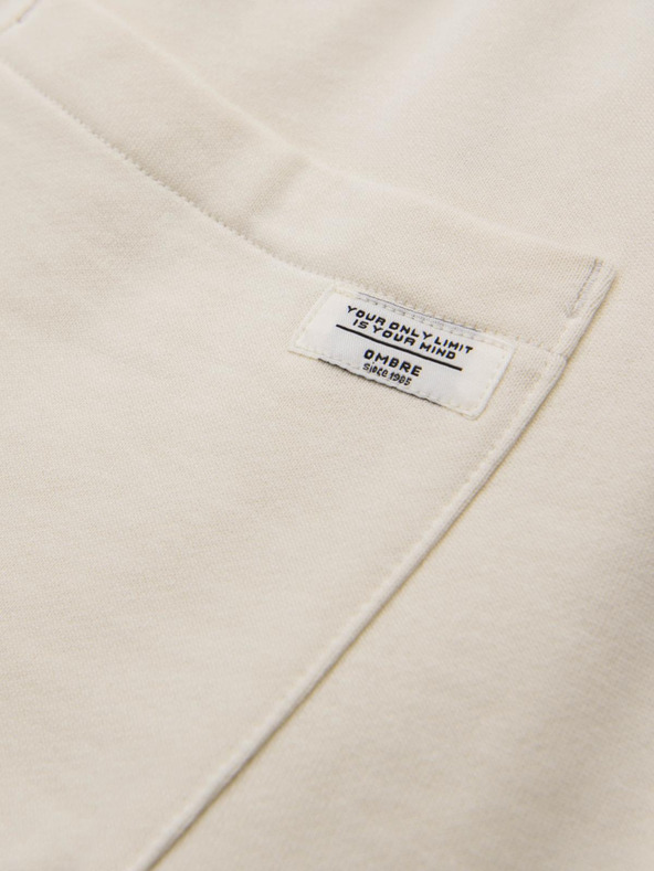 Ombre Clothing Кремави мъжко долнище Ombre Clothing
