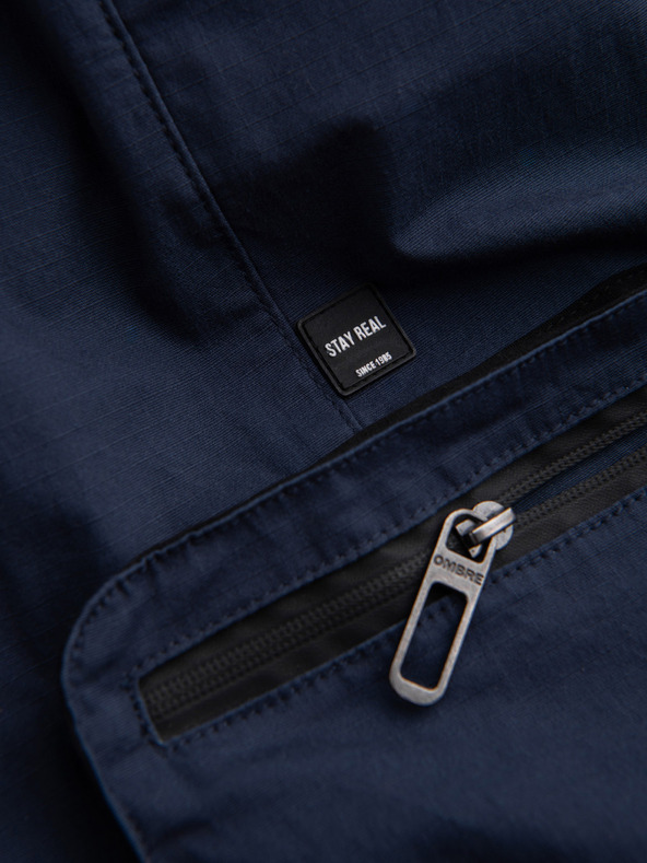 Ombre Clothing Тъмно сини мъжки товарни панталони джогер Ombre Clothing