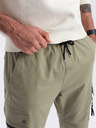 Ombre Clothing Мъжки товарни панталони джогингър в цвят каки Ombre Clothing