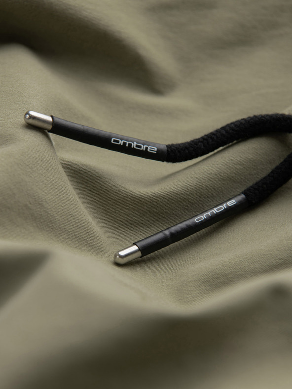 Ombre Clothing Мъжки товарни панталони джогингър в цвят каки Ombre Clothing