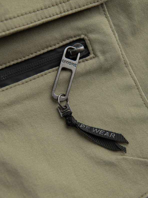 Ombre Clothing Мъжки товарни панталони джогингър в цвят каки Ombre Clothing