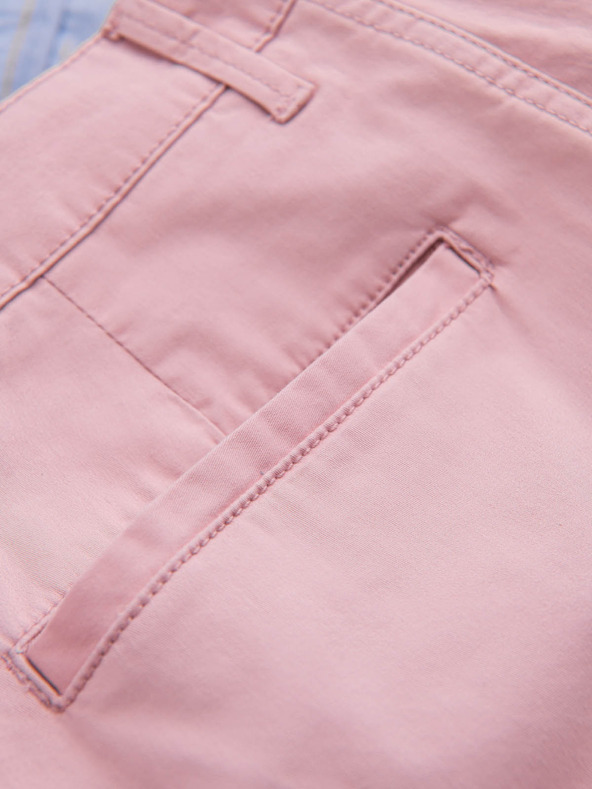 Ombre Clothing Розови мъжки къси панталони чино с подгъв от деним Ombre Clothing