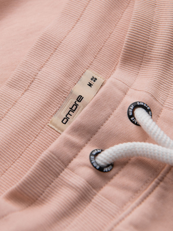 Ombre Clothing Розови мъжки спортни шорти Ombre Clothing