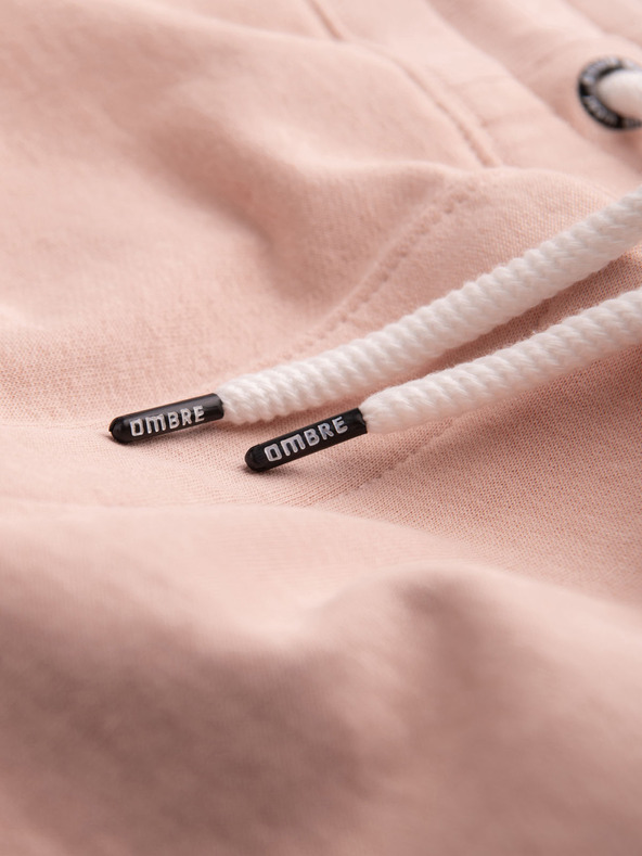 Ombre Clothing Розови мъжки спортни шорти Ombre Clothing