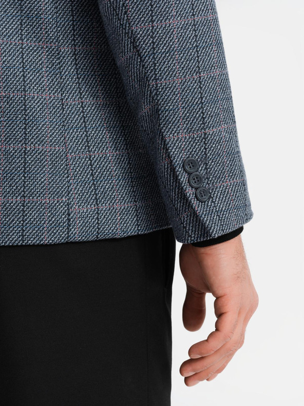 Ombre Clothing Сив мъжки жакардов блейзър Ombre Clothing