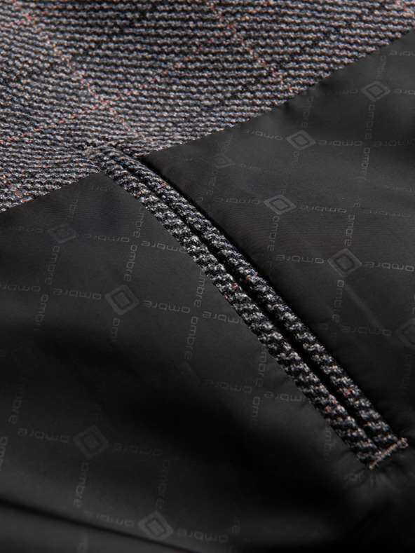 Ombre Clothing Сив мъжки жакардов блейзър Ombre Clothing