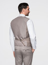Ombre Clothing Бежова мъжка жилетка за костюм Ombre Clothing