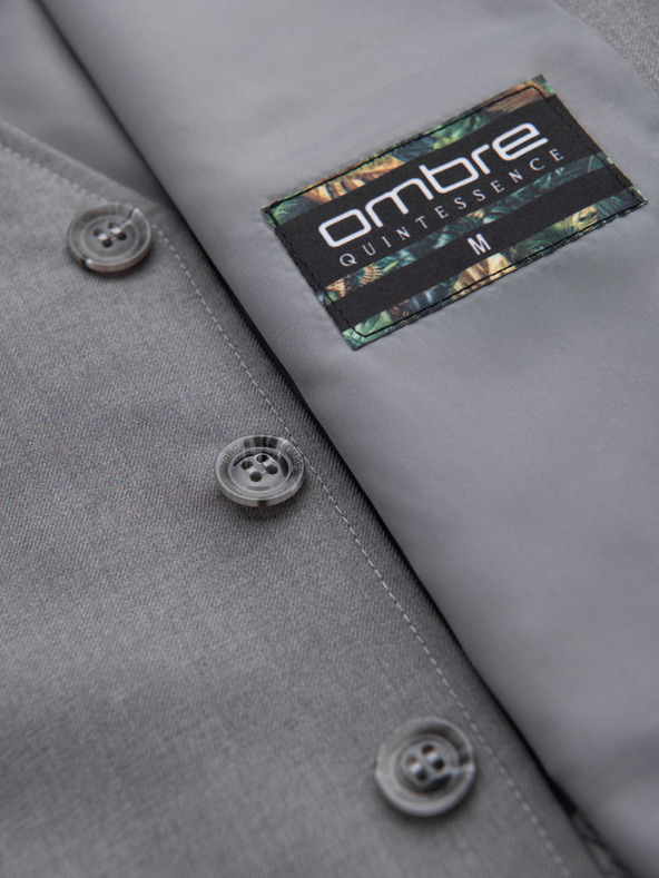 Ombre Clothing Сива мъжка жилетка за костюм Ombre Clothing