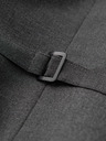 Ombre Clothing Тъмно сива мъжка жилетка за костюм с яка Ombre Clothing