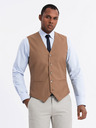 Ombre Clothing Кафява мъжка жилетка за костюм Ombre Clothing