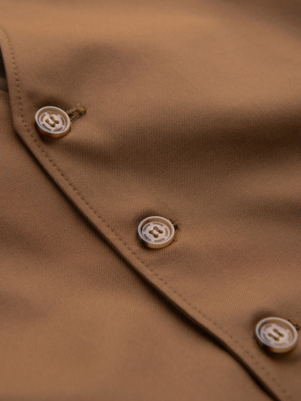 Ombre Clothing Кафява мъжка жилетка за костюм Ombre Clothing