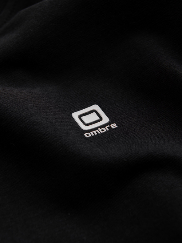 Ombre Clothing Черна мъжка тениска Ombre Clothing