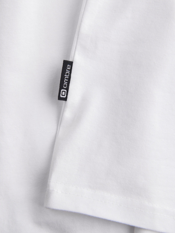 Ombre Clothing Бяла мъжка тениска Ombre Облекло