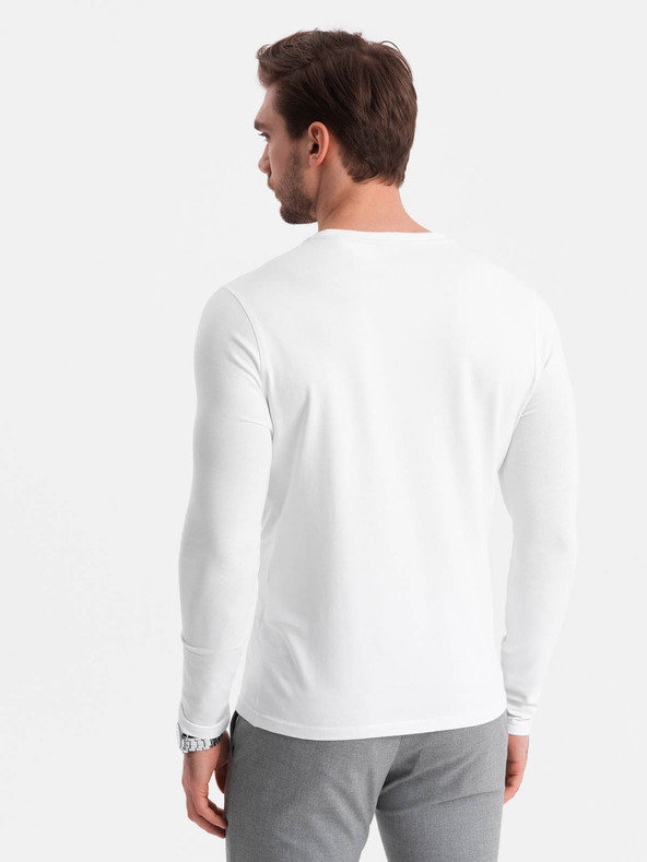 Ombre Clothing Бяла мъжка тениска Ombre Облекло