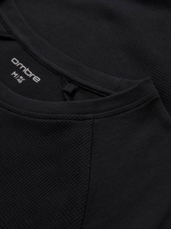 Ombre Clothing Черна мъжка основна риза с джоб Ombre Clothing