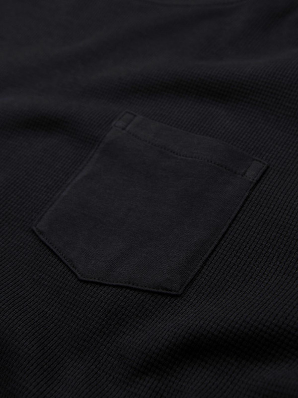 Ombre Clothing Черна мъжка основна риза с джоб Ombre Clothing