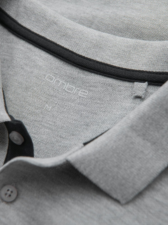 Ombre Clothing Сива мъжка поло риза Ombre Clothing