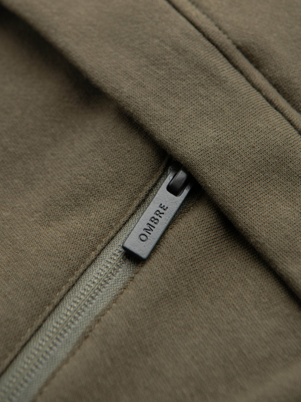 Ombre Clothing Тъмнозелен мъжки суитчър Ombre Clothing