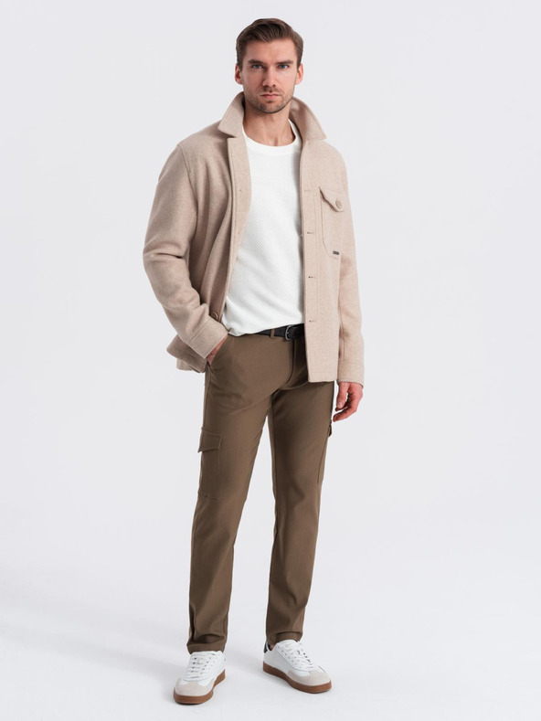 Ombre Clothing Хаки мъжки карго панталони Ombre Clothing