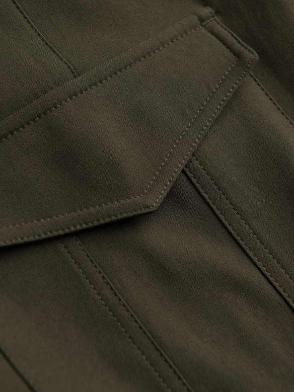 Ombre Clothing Тъмнозелени мъжки товарни панталони Ombre Clothing