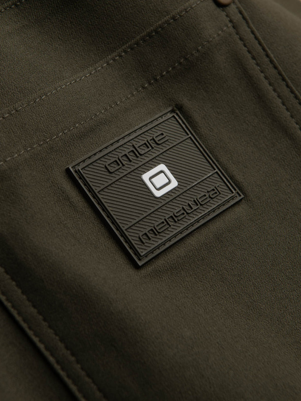 Ombre Clothing Тъмнозелени мъжки товарни панталони Ombre Clothing