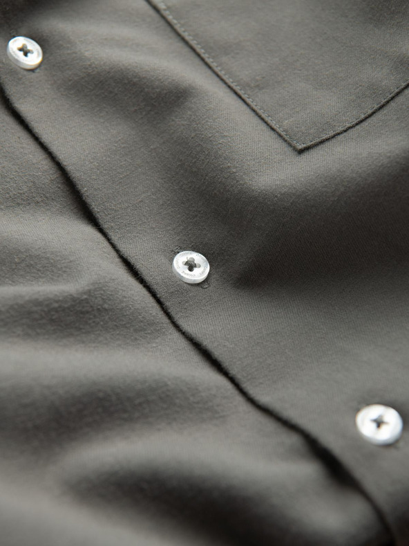 Ombre Clothing Мъжка риза Ombre Clothing в цвят каки