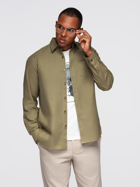 Ombre Clothing Зелена мъжка връхна дреха с омбре