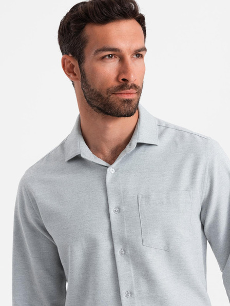 Ombre Clothing Светлосива мъжка риза Ombre Clothing