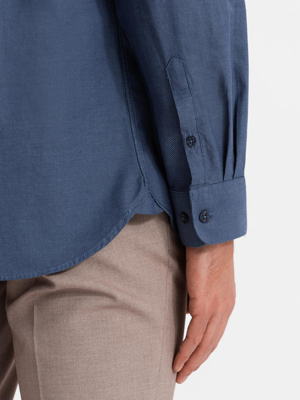 Ombre Clothing Тъмно синя мъжка риза Омбре Облекло