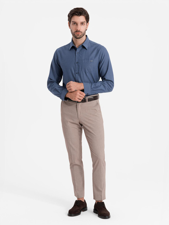 Ombre Clothing Тъмно синя мъжка риза Омбре Облекло