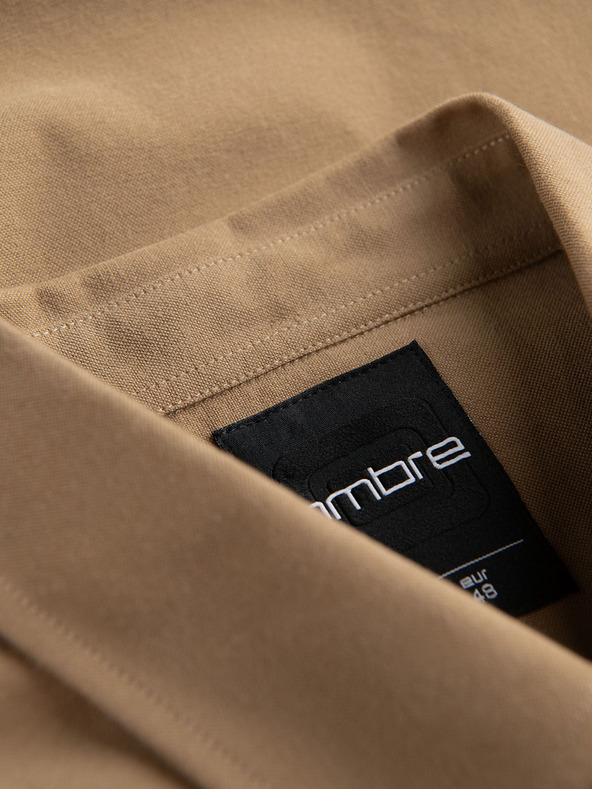 Ombre Clothing Светлокафява мъжка риза Ombre Clothing