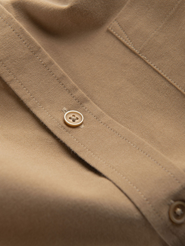 Ombre Clothing Светлокафява мъжка риза Ombre Clothing