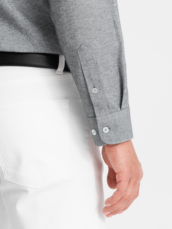 Ombre Clothing Светлосива мъжка риза Ombre Clothing