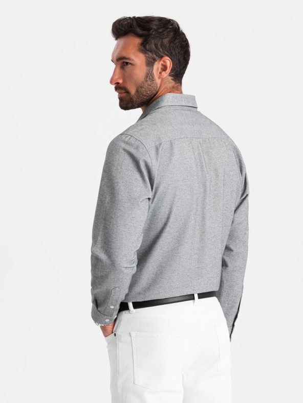 Ombre Clothing Светлосива мъжка риза Ombre Clothing