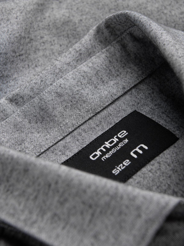 Ombre Clothing Светлосива мъжка риза Ombre Clothing