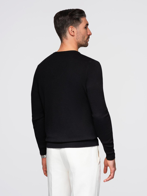 Ombre Clothing Черен мъжки пуловер Ombre Clothing