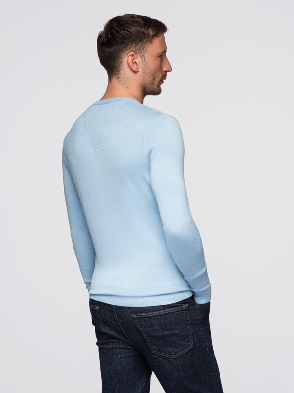 Ombre Clothing Светлосин мъжки пуловер с омбре облекло