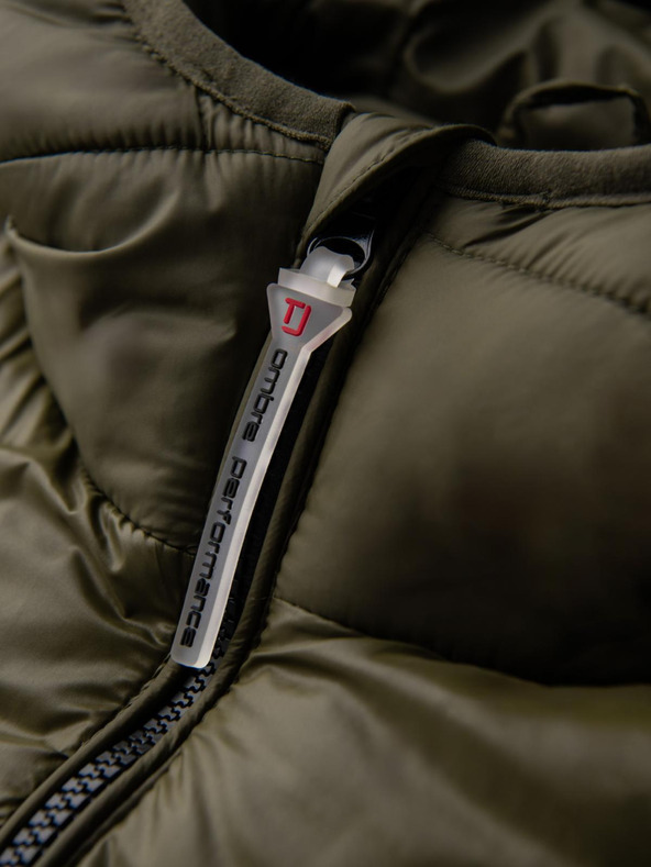 Ombre Clothing Тъмнозелено мъжко ватирано зимно яке Ombre Clothing