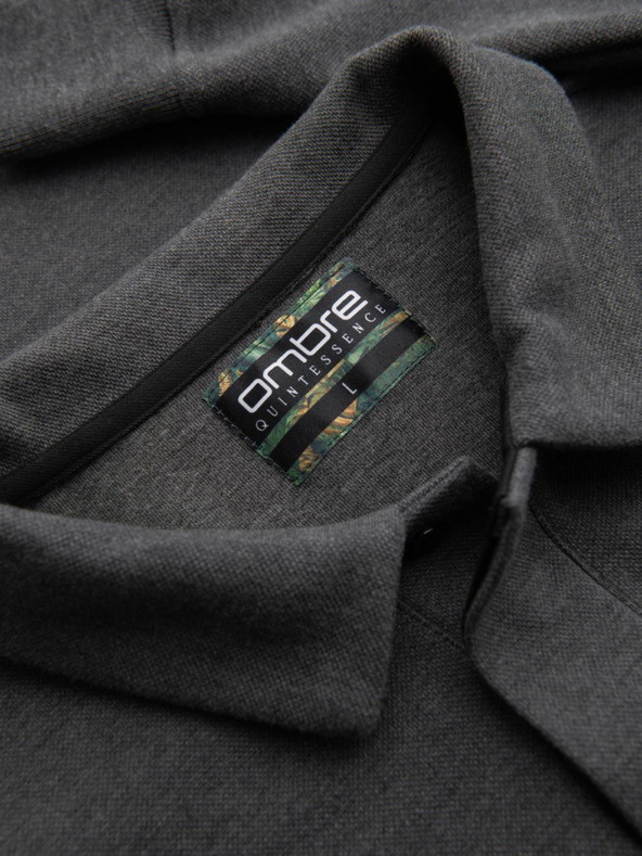 Ombre Clothing Сив мъжки суитшърт с основна яка Ombre Clothing