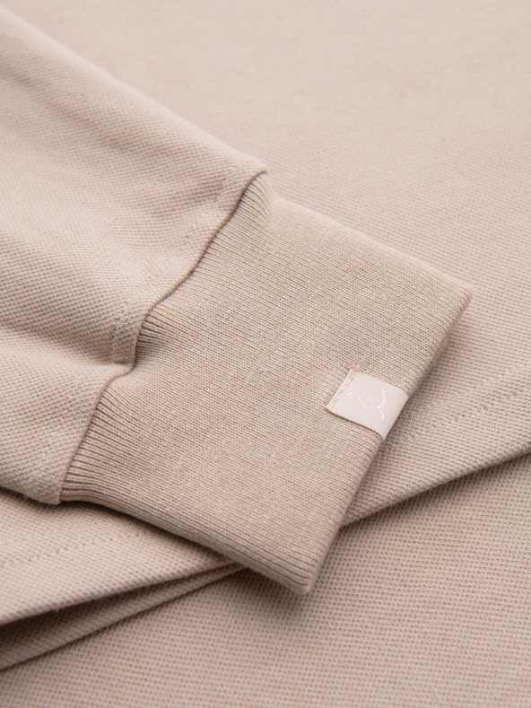 Ombre Clothing Бежов мъжки суитшърт с  яка Ombre Clothing